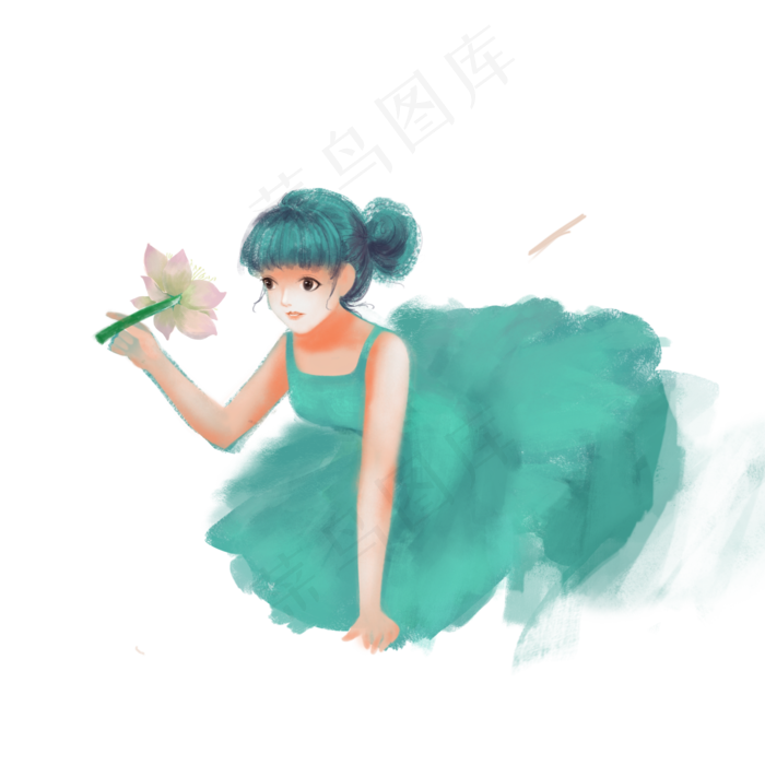 可爱的女孩免抠图(2000X2000(DPI:300))psd模版下载