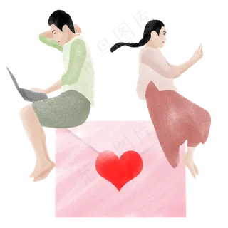 水彩情侣约会免费下载