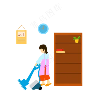 五一主妇扫除劳动清洁PNG