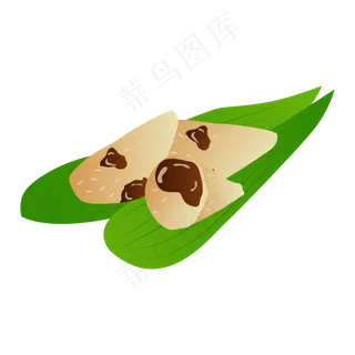 矢量免扣卡通粽子