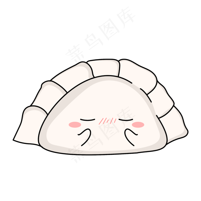 睡着的饺子宝宝插画,免抠元素