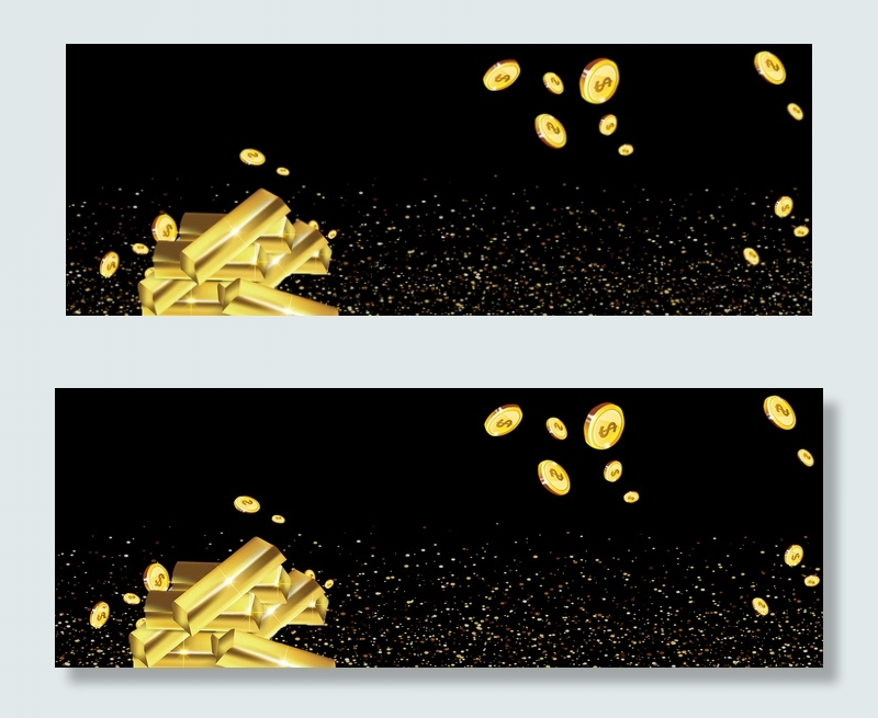 科技几何鎏金质感金色banner