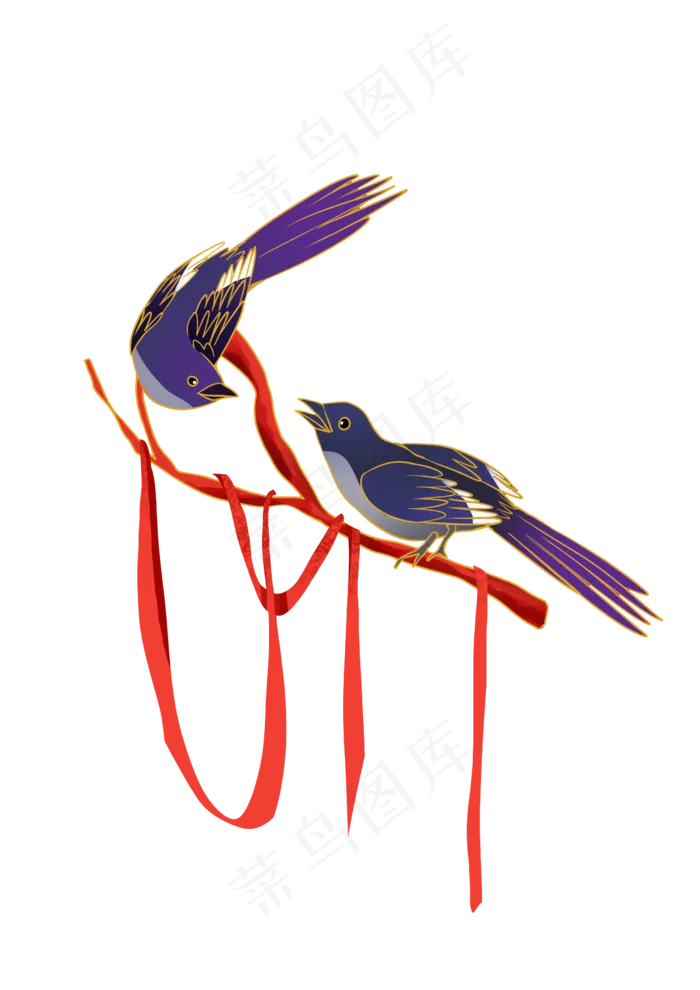 树枝喜鹊(2480X3508(DPI:299))psd模版下载