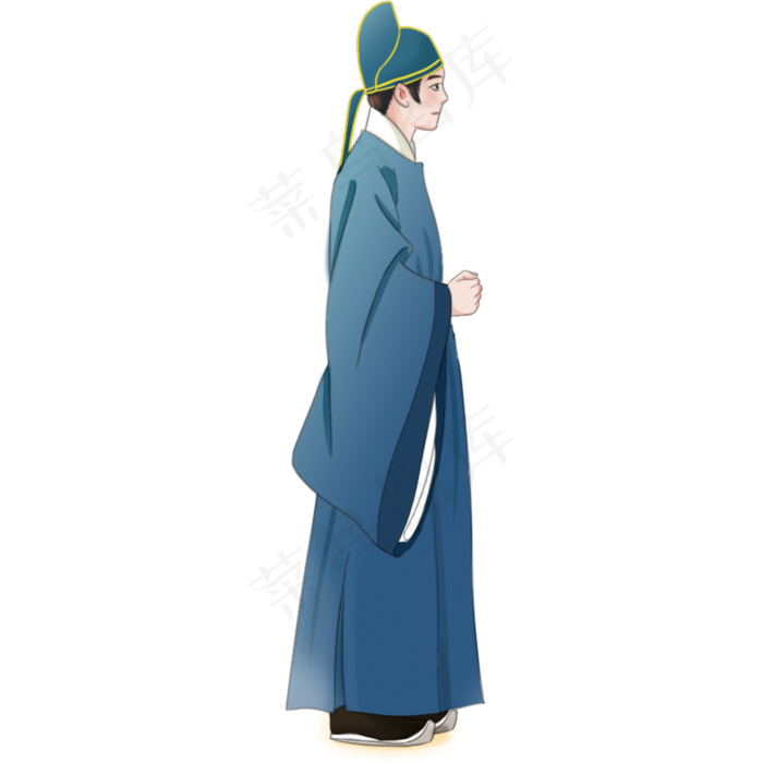 古风人物男子(2000X2000(DPI:300))psd模版下载
