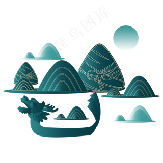 紫色渐变端午节装饰