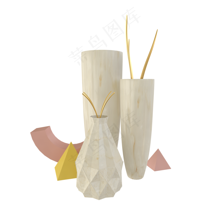 c4d立体家居装饰花瓶(2000*2000px 300 dpi )