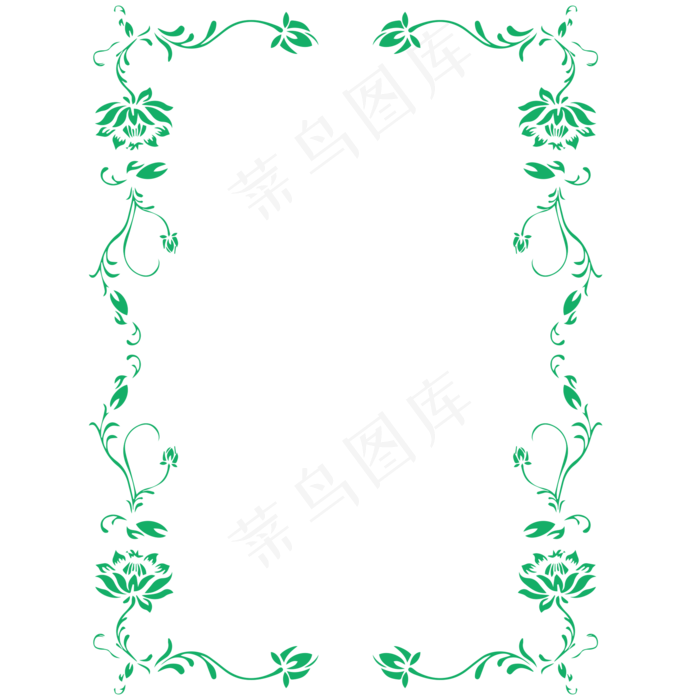 荷花边框莲花荷叶花边