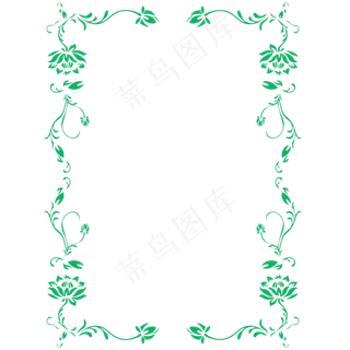 荷花边框莲花荷叶花边