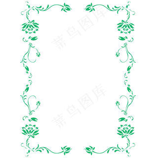 荷花边框莲花荷叶花边