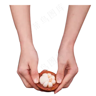 白皮肤手臂手捧山竹