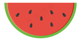 半圆卡通西瓜片团