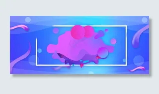 双11促销季几何蓝色banner免费下载