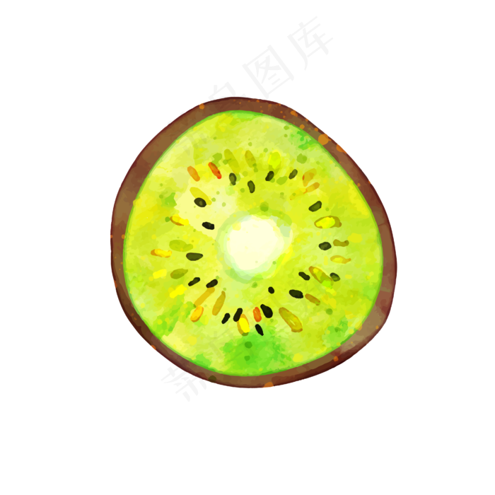炎炎夏日彩色卡通风美食水果图案(2000X2000(DPI:300))ai矢量模版下载
