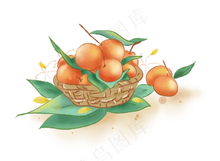 立秋丰收一篮子橘子