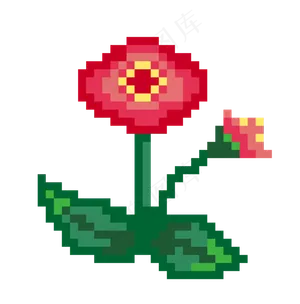 像素画鲜花