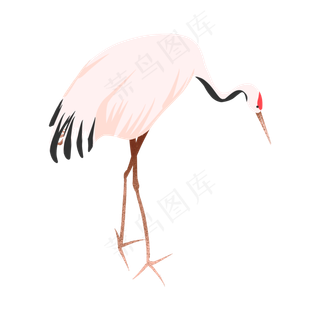 中国风低头凤舞仙鹤