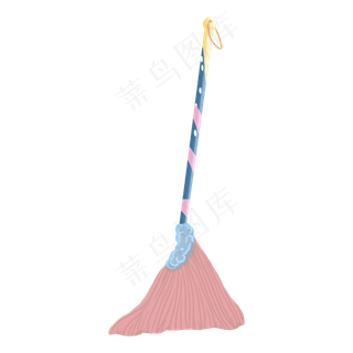 五一儿童节清洁工具粉色可爱扫帚