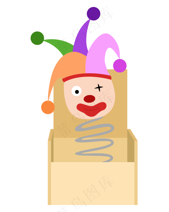 矢量卡通免扣小丑