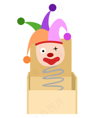 矢量卡通免扣小丑