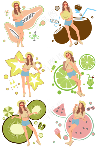 夏季水果女孩拼图