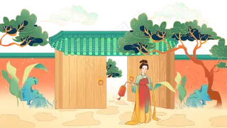 新式古风水墨山水