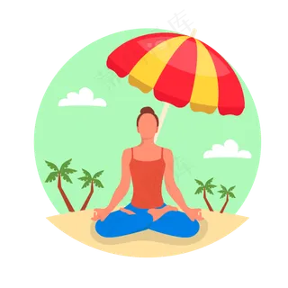 大暑小暑海边普拉提