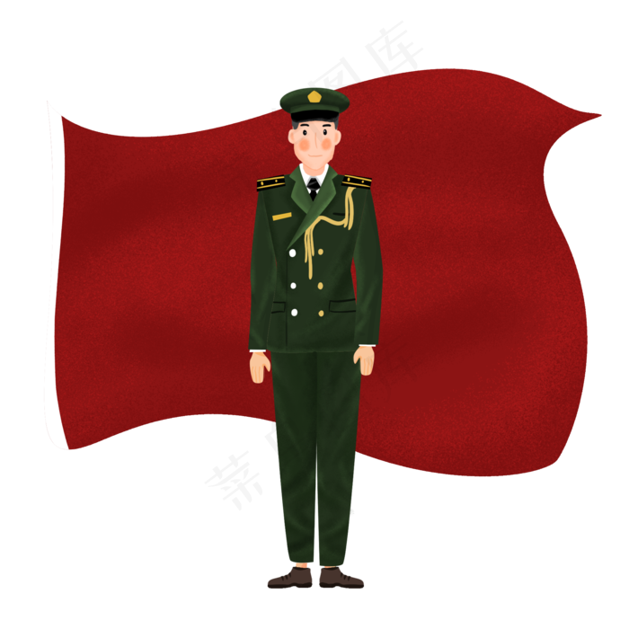 刚正不阿的国家军人(2000*2000px 300 dpi )psd模版下载