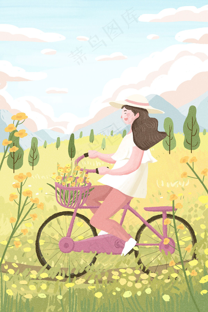 出游独自去看油菜花(3545X5315(DPI:300))psd模版下载