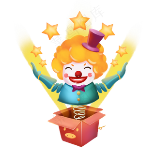 彩色创意愚人节惊喜元素,免抠元素