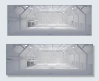 C4D场景白色时尚科技