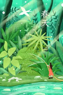 春季春天绿色配图 春季春天绿色配图