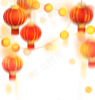 庙会梦幻花灯灯笼,免抠元素