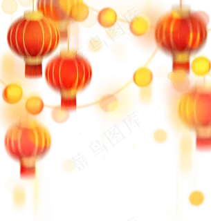 庙会梦幻花灯灯笼,免抠元素