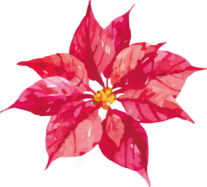 圣诞装饰假花矢量素材,免抠元素ai矢量模版下载