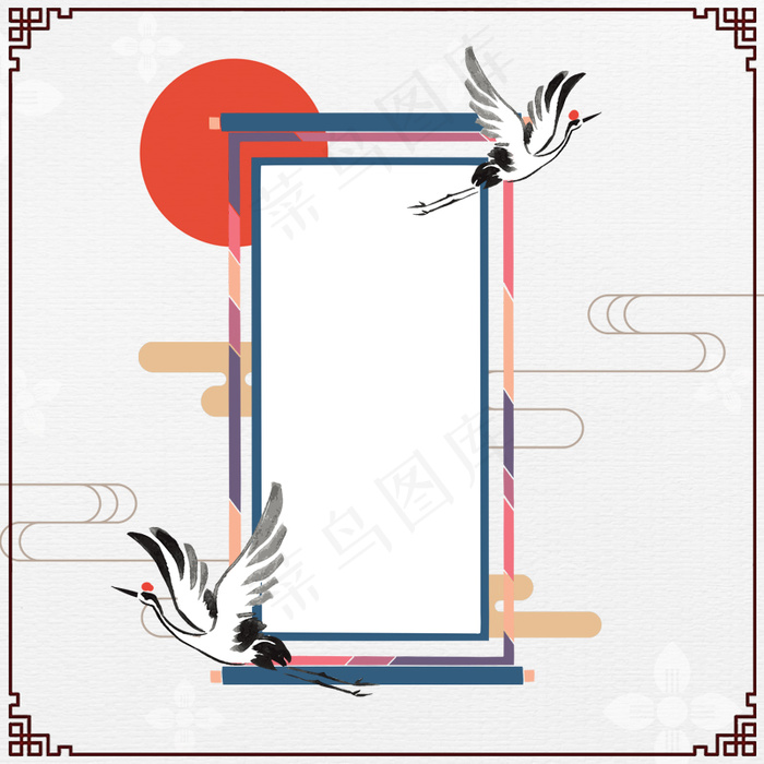 唯美古风电商主图背景