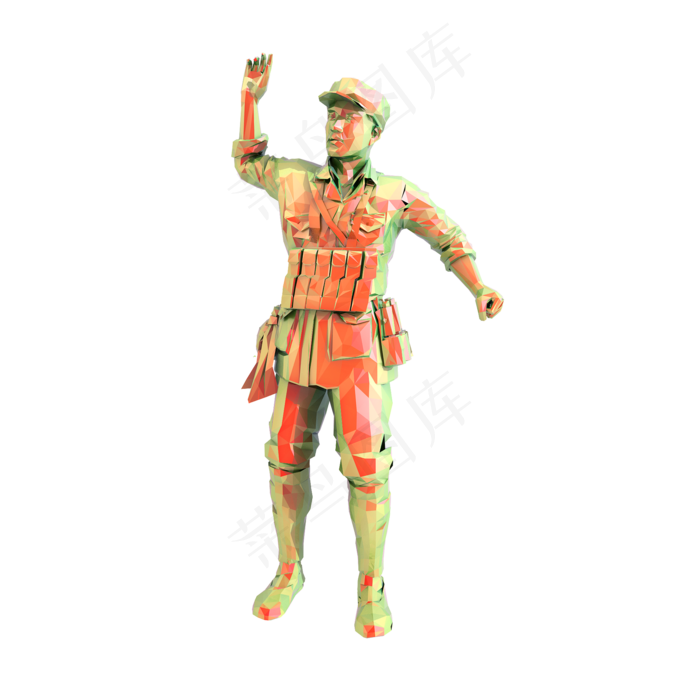 红军战士png图(2000X2000(DPI:300))psd模版下载
