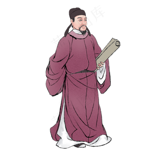 郭守敬国学古人古风人物,免抠元素