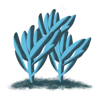 春天绿植多肉手绘