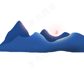 卡通山水画免扣图下载