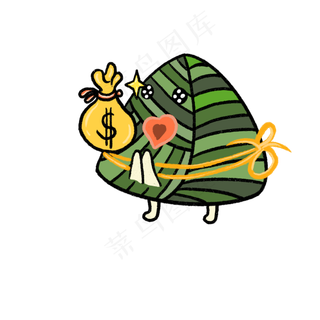 卡通粽子钱
