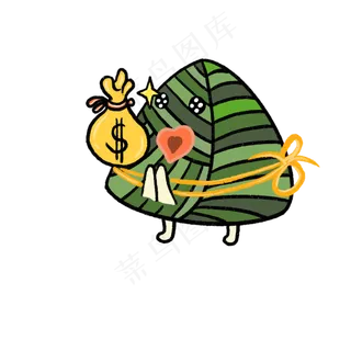 卡通粽子钱