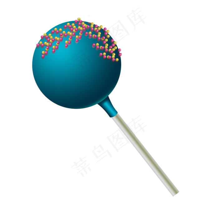 蓝色棒棒糖果素材元素