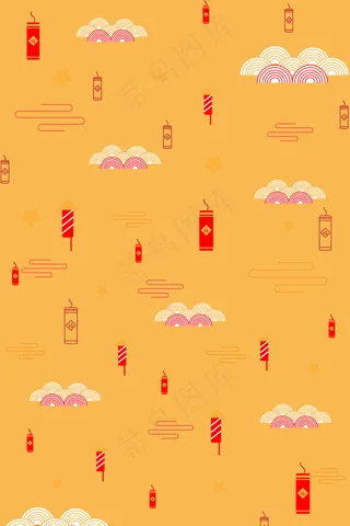 金黄色中国风春节底纹