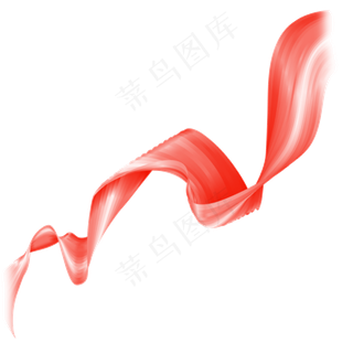 卡通红色丝绸免抠图