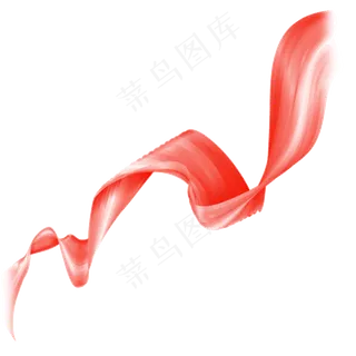 卡通红色丝绸免抠图