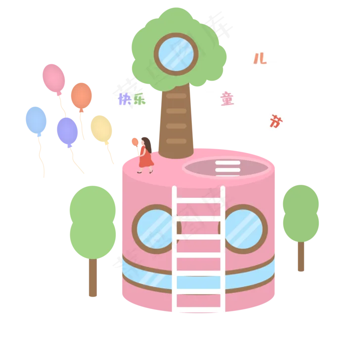 创意儿童节(2000*2000px 300 dpi )ai矢量模版下载