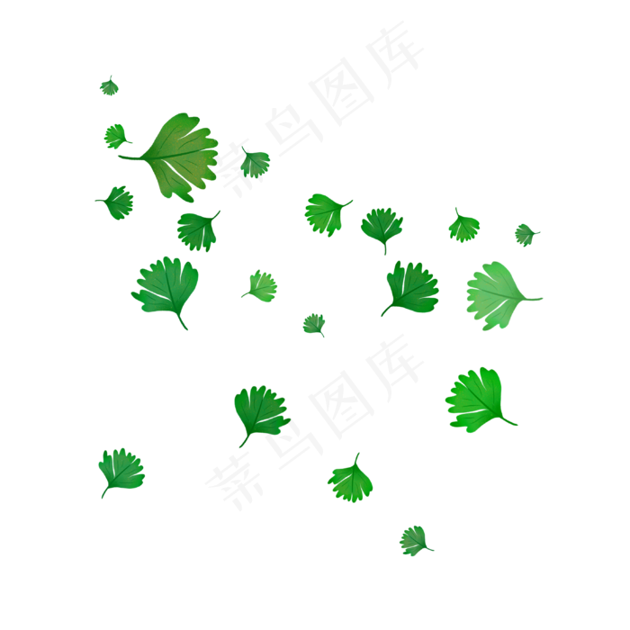 漂浮叶子手绘(3100X3100(DPI:300))psd模版下载