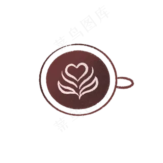 手绘可爱拉花咖啡杯