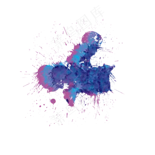 混色油漆喷溅效果