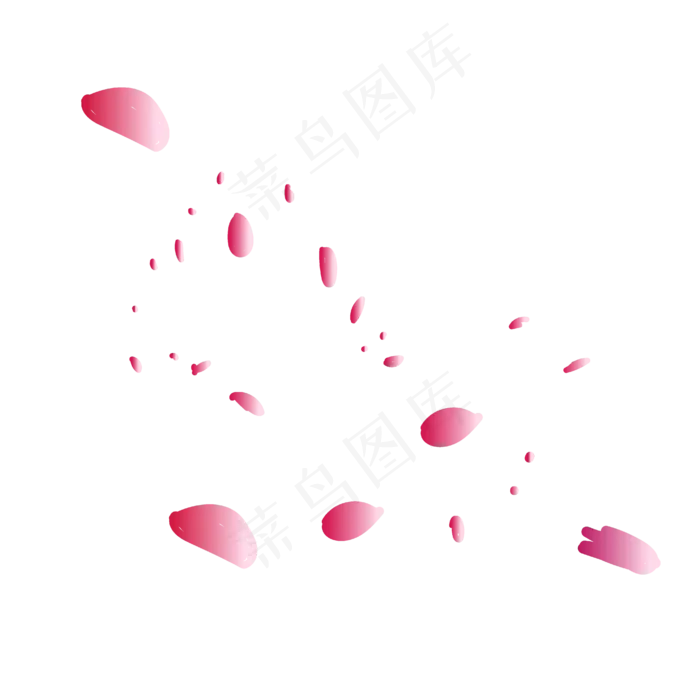 玫瑰花瓣漂浮(4167*4167px 300 dpi )ai矢量模版下载